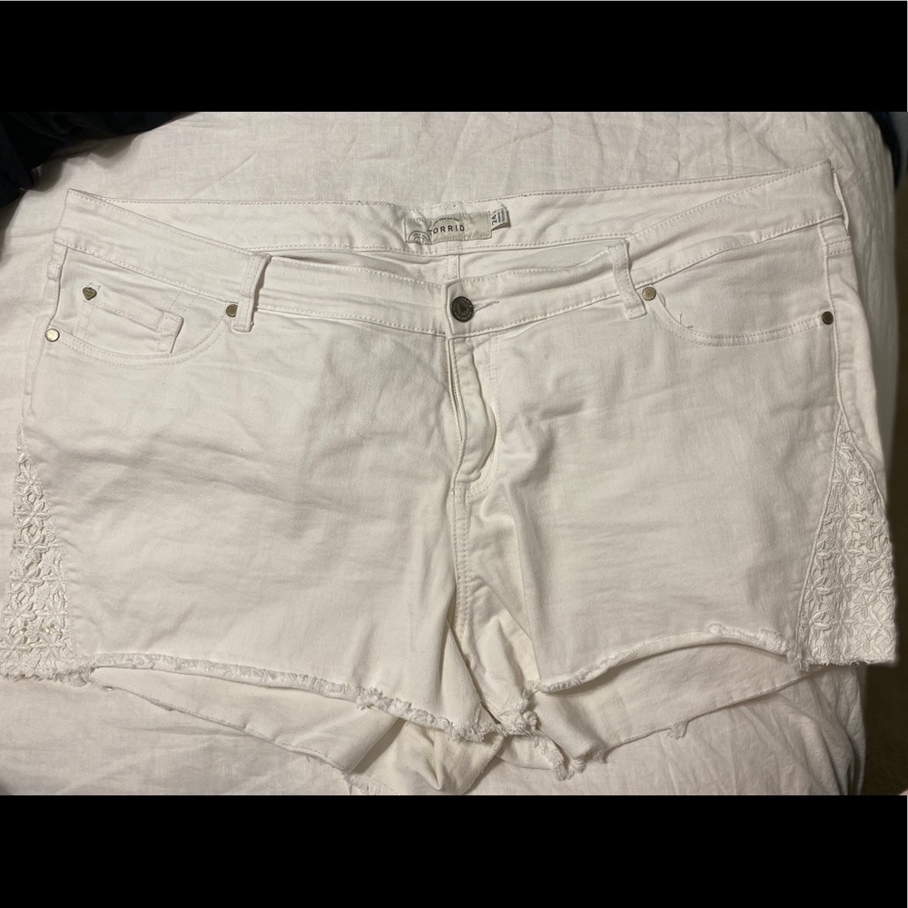 White Denim Shorts